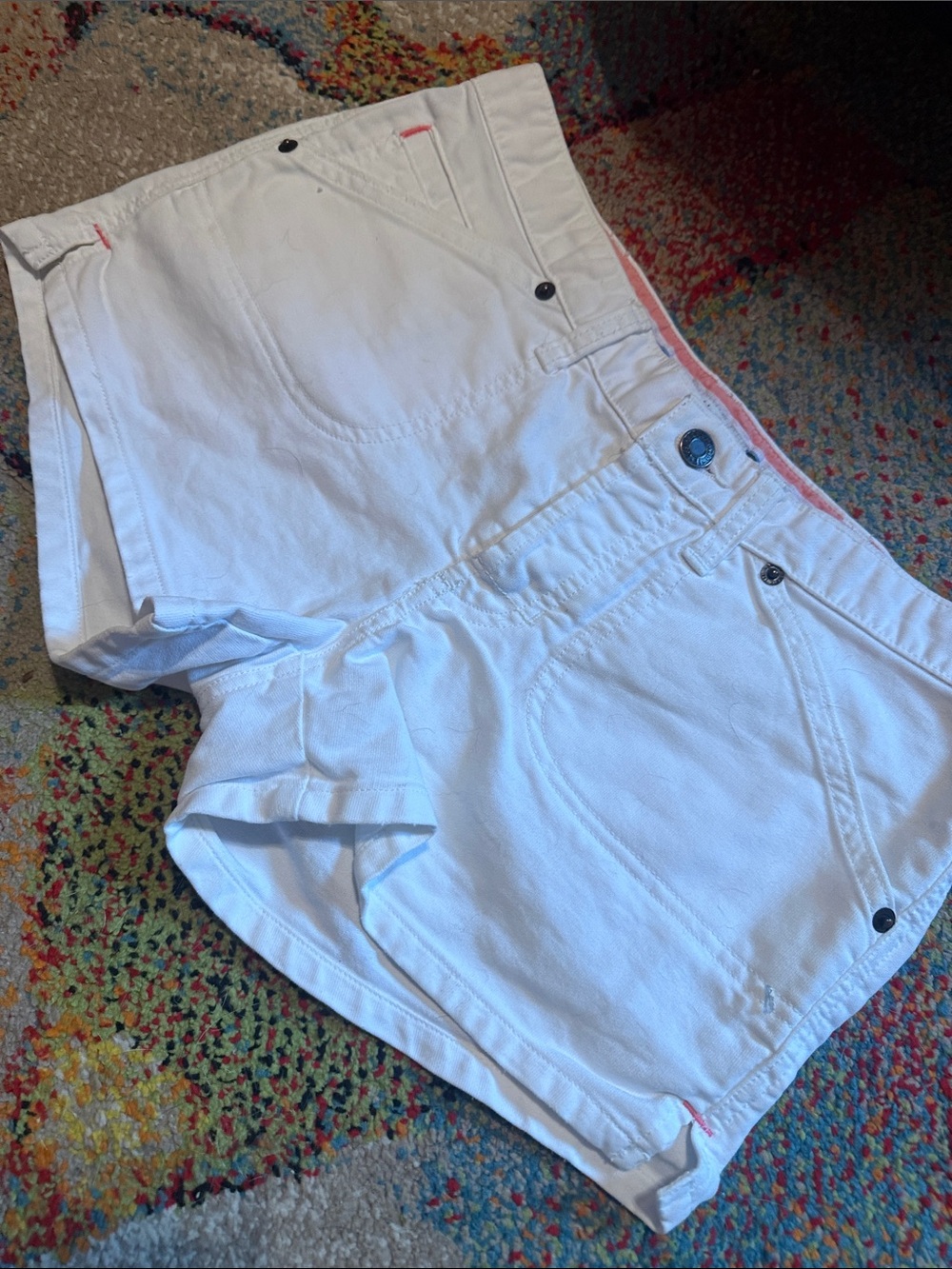 Abercrombie & Fitch White Cotton Short Shorts size 2 / summer / daisy dukes